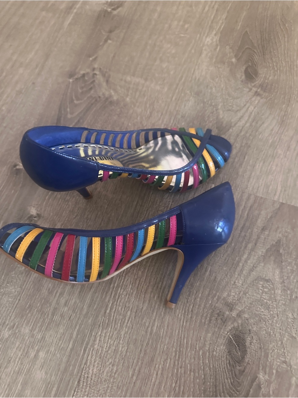 Gianni Bini Blue Multicolor Strappy Heel
